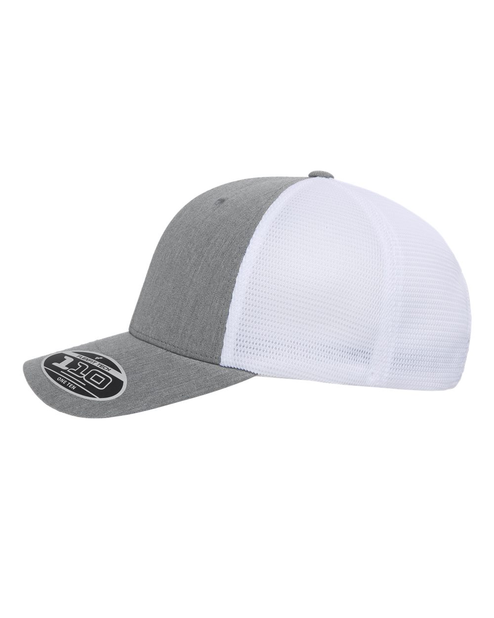 heather grey and white hat