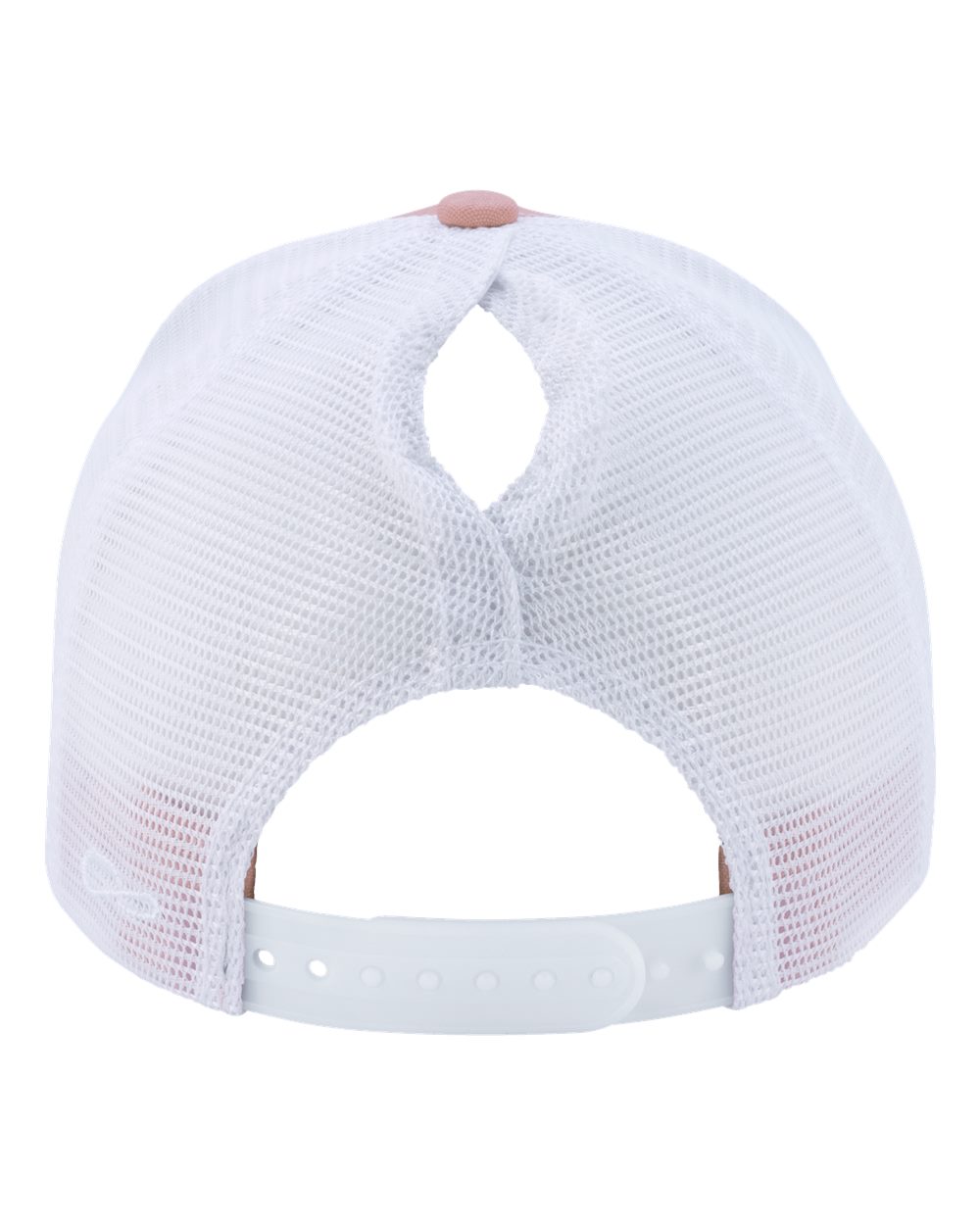 dusty rose and white hat