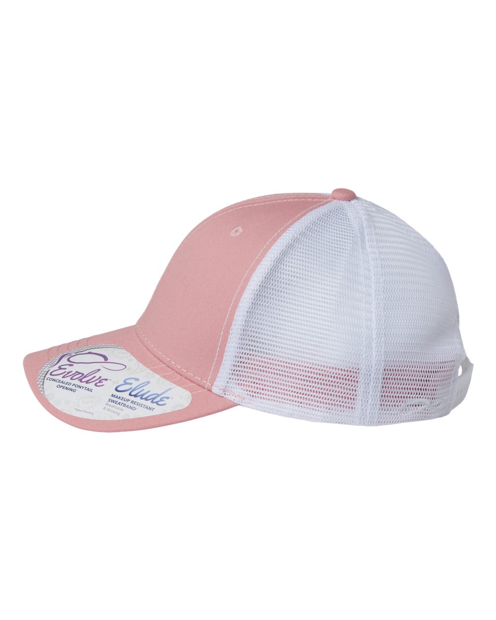 dusty rose and white hat