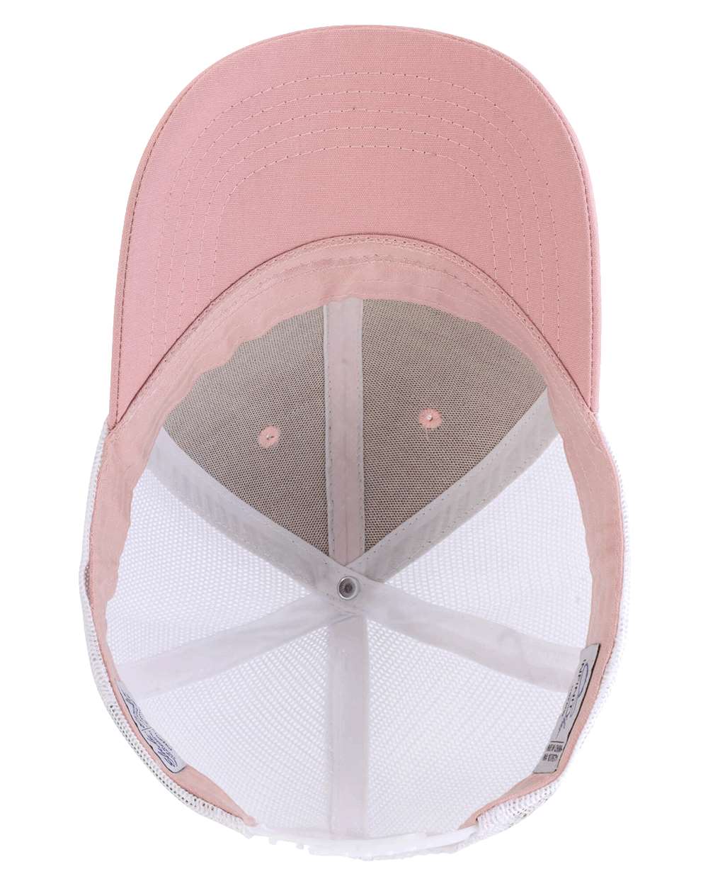 dusty rose and white hat