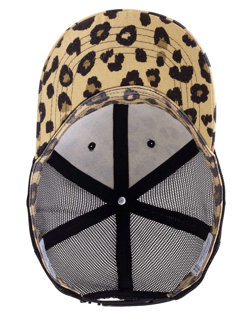 leopard print and black hat