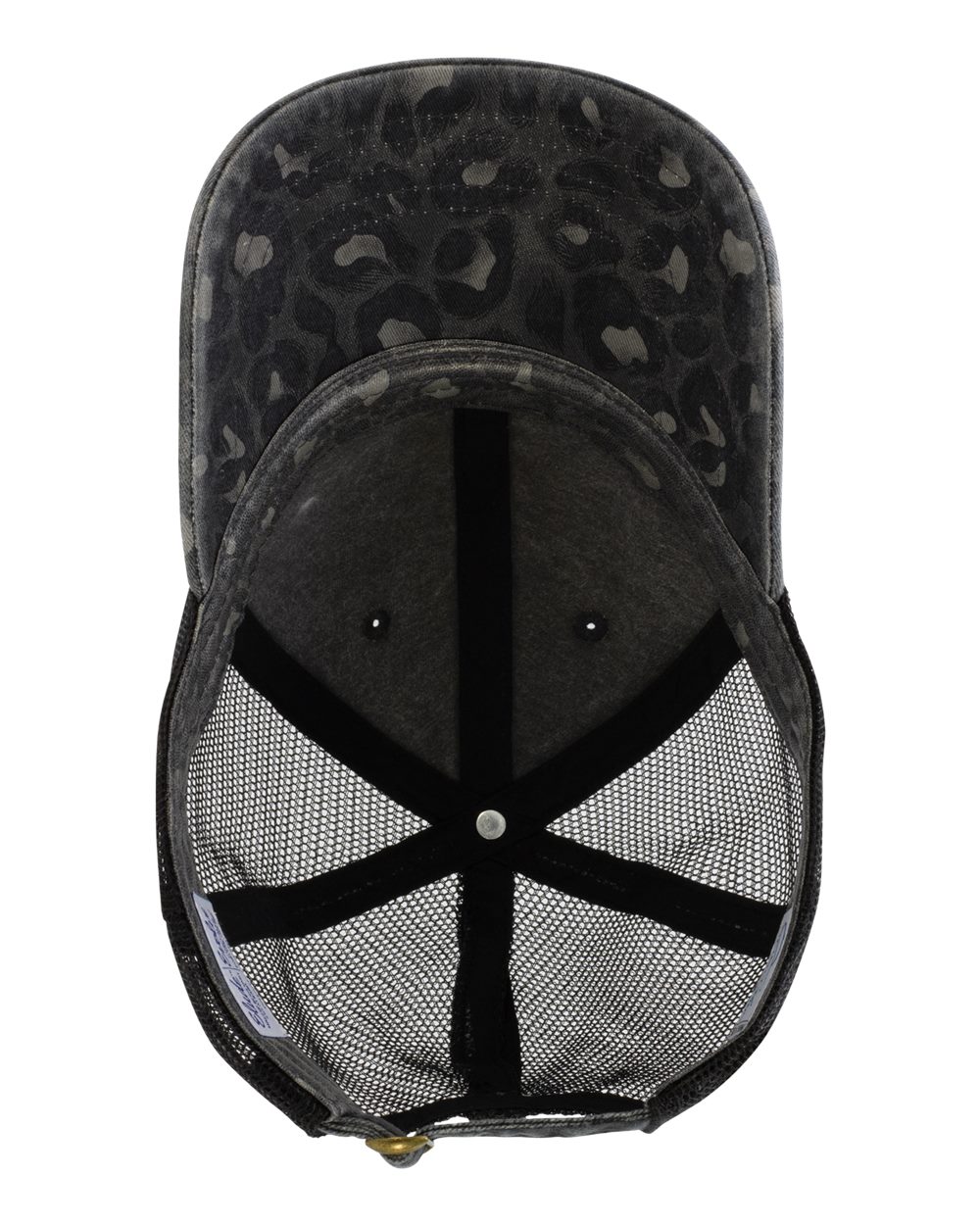 black leopard print and black hat