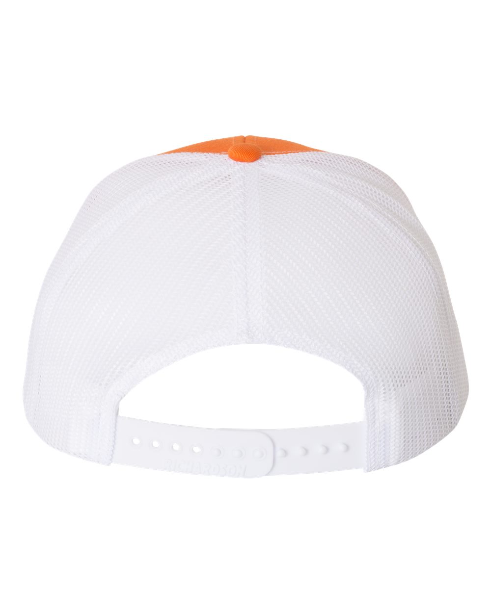 orange and white hat 