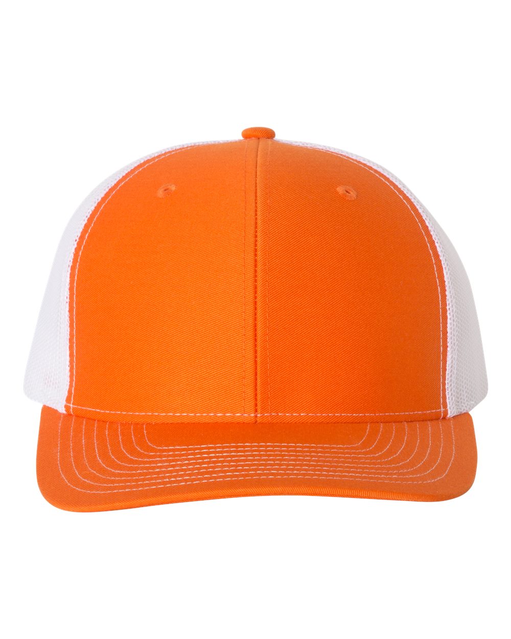 Orange and white cap on a white background